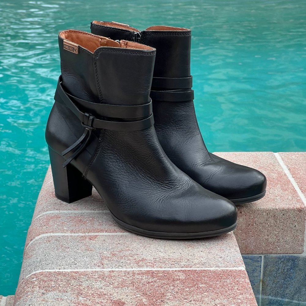 sold - Pikolinos Ankle Boot High Heel Black -Excellent Condition - EU 39 - US 8